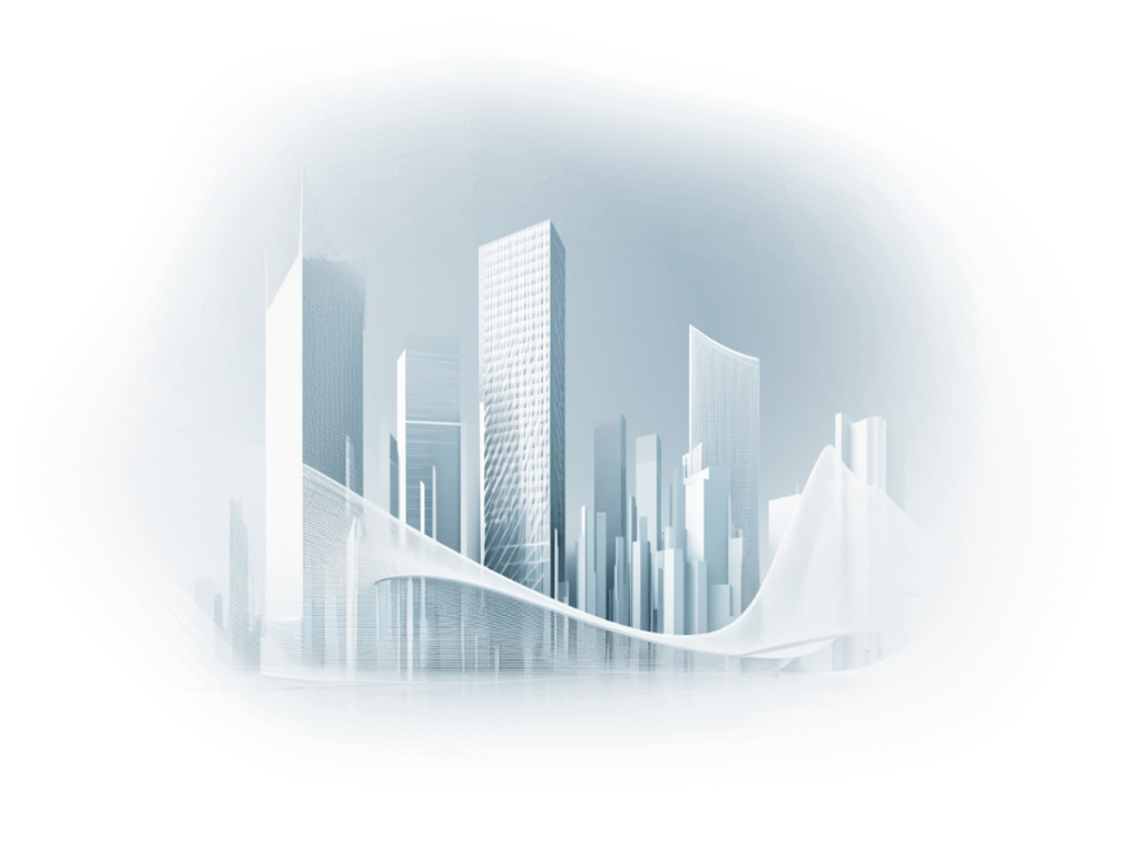 Subtiele city visual voor compliance en internationale handel